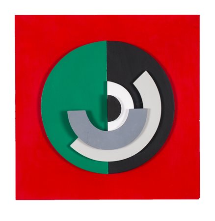 MIRO CUSUMANO (1938-1987)R.m/r.v 24, 1970Acrilici su legno applicato su...