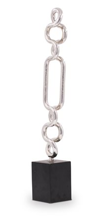 ALDO CALÒ (1910-1983)Elemento modulatoScultura in acciaio su base in...