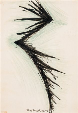 NINO FRANCHINA (1912-1988)Senza Titolo, 1956Tecnica mista su cartacm...