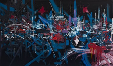 GEORGES MATHIEU (1921-2012)Chton, 1985Olio su telacm 97x162Firma e datazione...