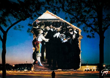 JIRI KOLAR (1914-2002)Senza Titolo, 1992Collage di cartecm 10,5x14Firma e...