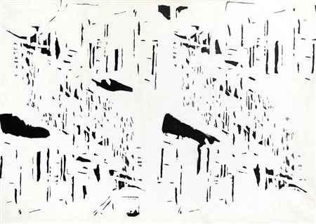 EMILIO ISGRÒ (1937)Il calcolo e il fiore, 1987Cancellature su tela...