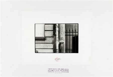 UGO LA PIETRA (1938)I tubi di scarico delle acque piovane delle case di...