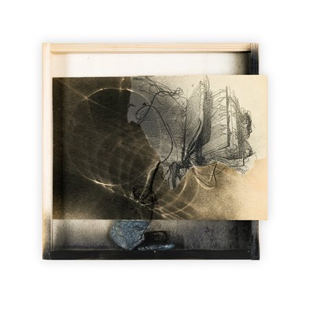 MARIA LAI (1919-2013)Senza Titolo, 2008Legno, filo, sassi, carta, vernice e...