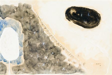 MARIO RACITI (1934)Viaggio, 1969Olio e tecnica mista su telacm 45x65Firma e...