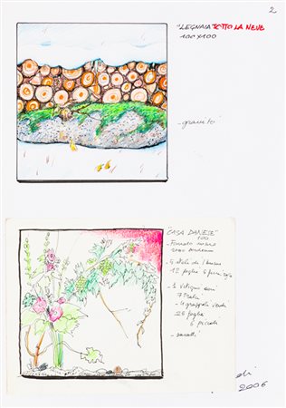 PIERO GILARDI (1942)Senza Titolo, 2006Tecnica mista e collage su cartacm...