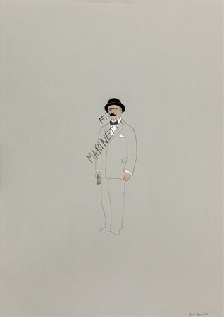 GIANFRANCO NOTARGIACOMO (1945)F.T. Marinetti, 1976Tecnica mista su cartacm...