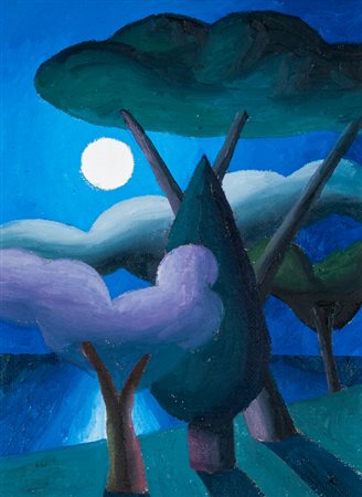 SALVO (1947-2015)Chiaro di lunaOlio su telacm 40x30Firma e titolo al...