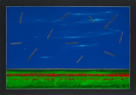 FRANCO ANGELI (1935-1988)Paesaggio, metà anni '80Tecnica mista su telacm...