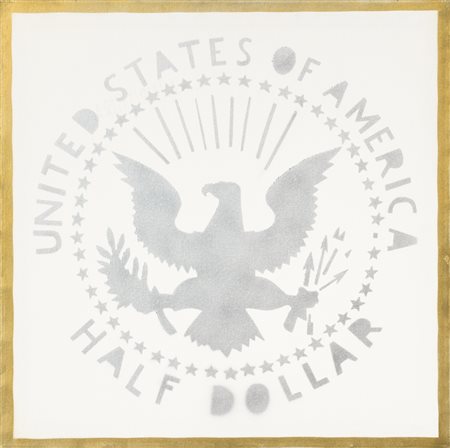 FRANCO ANGELI (1935-1988)Half Dollar (Antipittura), anni '80Spray su telacm...