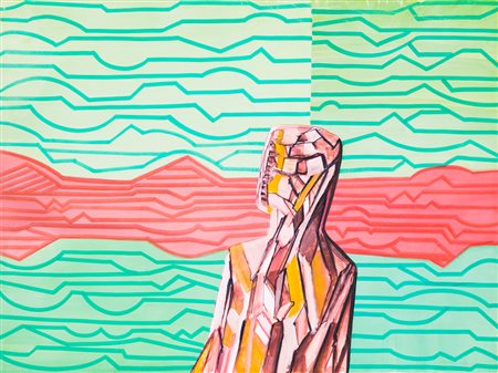 MARIO ROSSELLO (1927-2000)Senza TitoloTecnica mista su carta intelatacm...