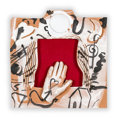 GIOSETTA FIORONI (1932)Senza Titolo, 2001Smalti su ceramicacm 37x36x4Firma e...