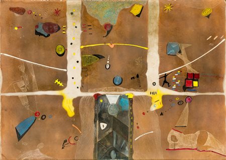 ROSARIO MELE (1924)Vers l'arc en ciel, 1973Tecnica mista su masonitecm...