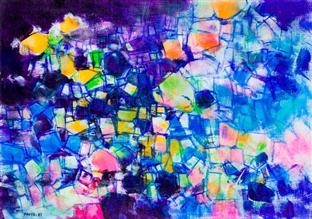 IDEO PANTALEONI (1904-1993)Composizione cromatica, 1987Olio su telacm...