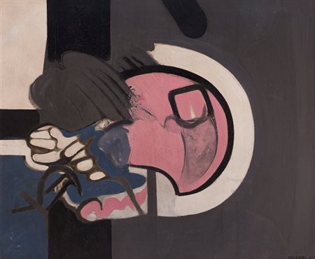 TINO VAGLIERI (1929-2000)Per una uscita, 1966Olio su telacm 50x60 Firma e...