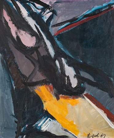 ATTILIO FORGIOLI (1933)Senza Titolo, 1962Olio su telacm 66x55Firma e...