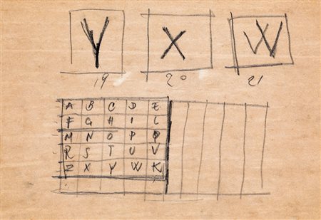 EMILIO SCANAVINO (1922-1986)Senza TitoloMatita su cartacm 24x35Opera...