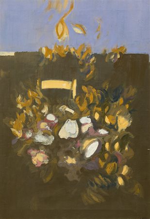 GIANCARLO CAZZANIGA (1930-2013)Interno, 1968Olio su telacm 113x80Firma al...