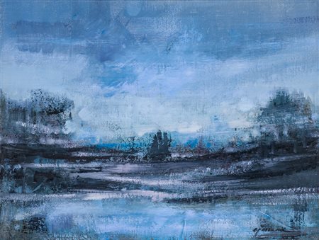 GIUSEPPE AJMONE (1923-2005)Senza TitoloOlio su telacm 27x34Firma al...