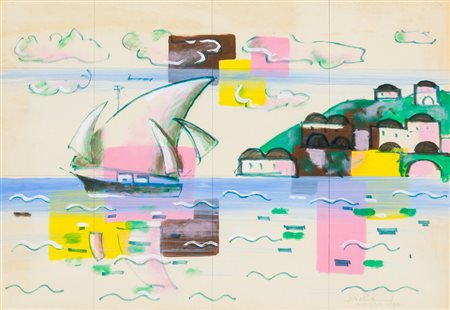 IBRAHIM KODRA (1918-2006)Senza Titolo, 1978Tecnica mista su carta intelatacm...