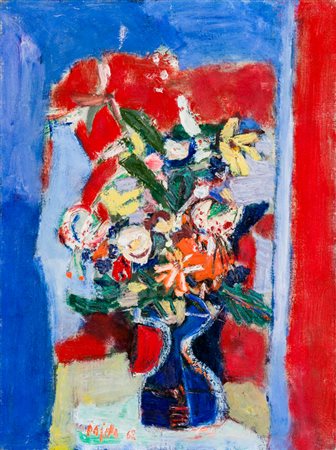 GUIDO PAJETTA (1898-1987)Senza Titolo, 1962Olio su telacm 80x60Firma e...