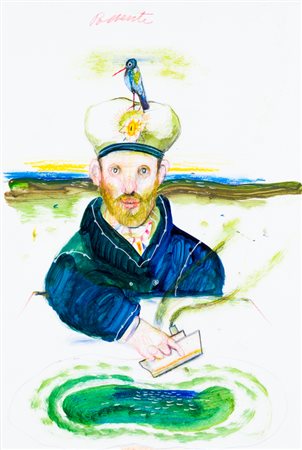 ANTONIO POSSENTI (1933-2016)Un marinaio, 1998Tecnica mista su cartoncinocm...