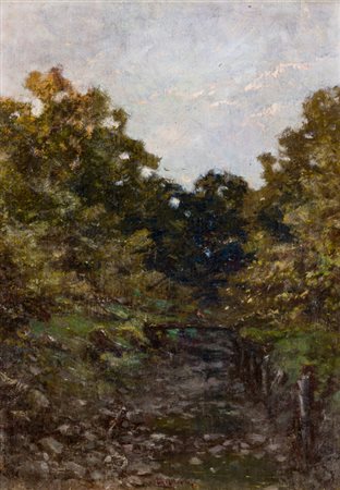 LORENZO GIGNOUS (1862-1958)Senza TitoloOlio su telacm 44x33Firma al fronte