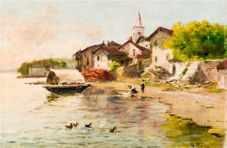 SILVIO POMA (1841-1932)Senza TitoloOlio su telacm 33x49Firma al fronte