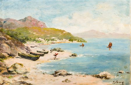 SILVIO POMA (1841-1932)Senza TitoloOlio su telacm 33x49Firma al fronte