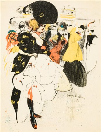 JACQUES VILLON (1875-1963)Danseuse au Moulin Rouge, 1899Litografiacm...