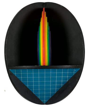 LUCIO DEL PEZZO (1933)Arcobaleno, 1977Multiplo in legno coloratocm...