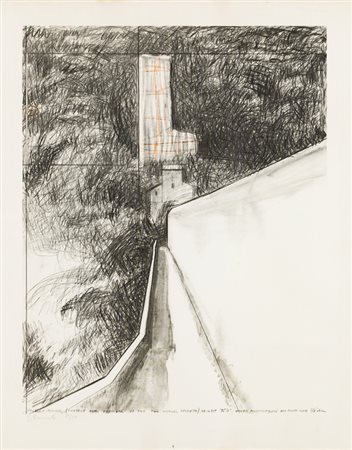 CHRISTO (1935)Wrapped Tower, Spoleto, 1968-1972Serigrafiacm 82,5x65Firma e...