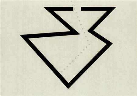 LUCIO FONTANA (1899-1968)S-18 Concetto Spaziale, 1968Serigrafia stampata in...