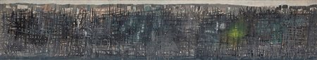 Sergio Dangelo (1932) Autunno davanti alla città, 1955 olio su tela, cm...