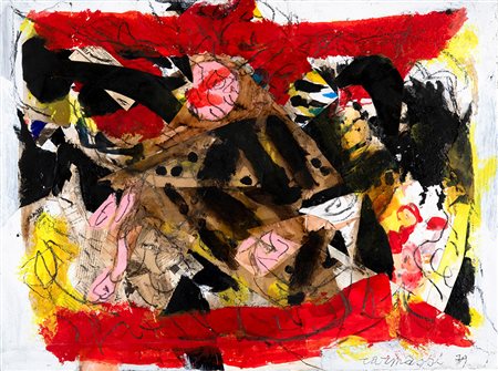 Arturo Carmassi (1925-2015) Senza titolo, 1979 collage su carta su tavoletta,...