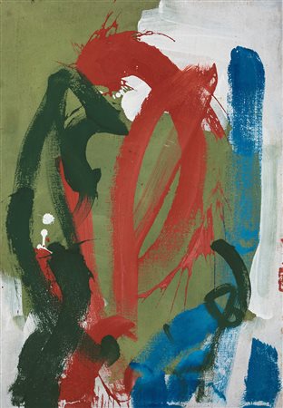 Howard Wood (1922) Senza titolo, 1960 olio su tela, cm 100x70 firmato e...