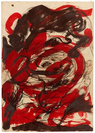 Giuseppe Spagnulo (1936-2016) Senza titolo, 1985 tecnica mista su carta, cm...