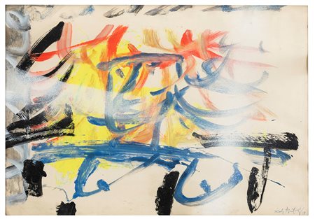 Ercole Pignatelli (1935) Senza titolo, 1958 tempera su carta, cm 50,5x72,5...