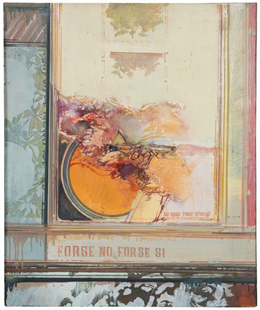 Fernando De Filippi (1940) Forse si forse no, 1964 olio su tela, cm 60x50...