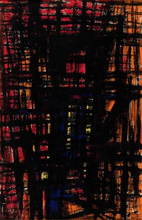 Mario Nigro (1917-1992) Senza titolo, fine anni ‘50 tempera su carta, cm...