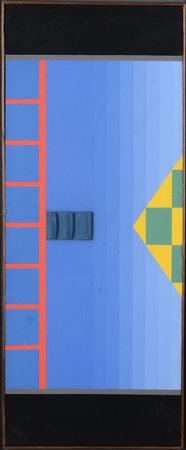 Giancarlo Bargoni (1936) Espansione Bleu e Rossa, 1964 olio su tela, cm...