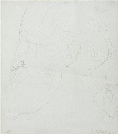 Hans Bellmer (1902-1975) Portrait of the philosopher Gaston Bachelard, 1957...