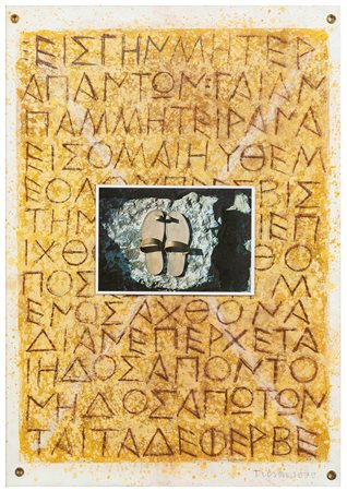 Joe Tilson (1928) Olympia 2, 1979 tecnica mista e collage su cartoncino, cm...