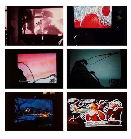 Mario Schifano (1934-1998) n. 6 fotografie ritoccate, cm 10x15 cad....