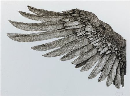 Luca Mengoni (1972) Senza titolo, 2002 incisione su carta, cm 80x105 firmato...