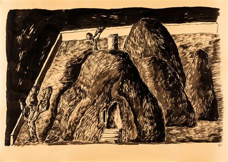 Nathalie Du Pasquier (1957) Senza Titolo, 1996 tempera su carta, cm 70x100...