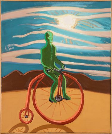 Francesco Di Lernia (1966) Senza Titolo, 1995 olio su tela, cm 61x50 firmato,...