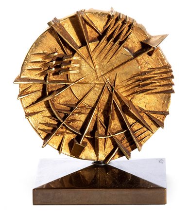 Arnaldo Pomodoro (1926) Disco, 1985 bronzo dorato, diametro cm 12 firmato...