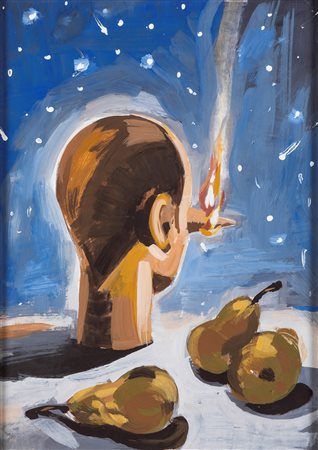 Bonomo Faita (1955) Senza titolo, 2007 tempera su carta, cm 29,5x21 firmato e...