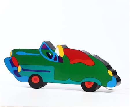 Marco Lodola (1955) Auto installazione luminosa (perspex & néon), cm 53,5x140x12